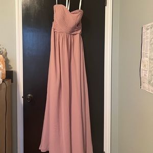 Azazie Jazmin bridesmaid dress size A6. Color is dusty rose.
